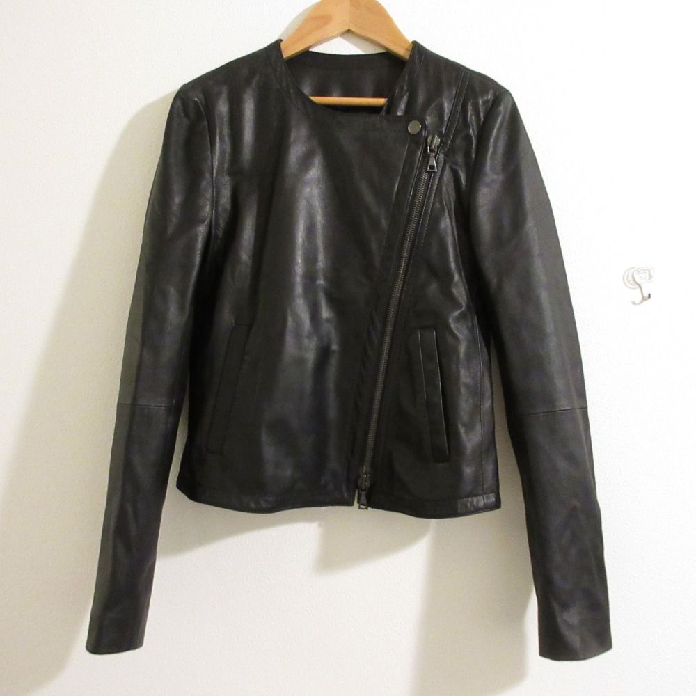 美品 Theory セオリー PERFECT LEATHER JOEAN J ラムレザー ノー