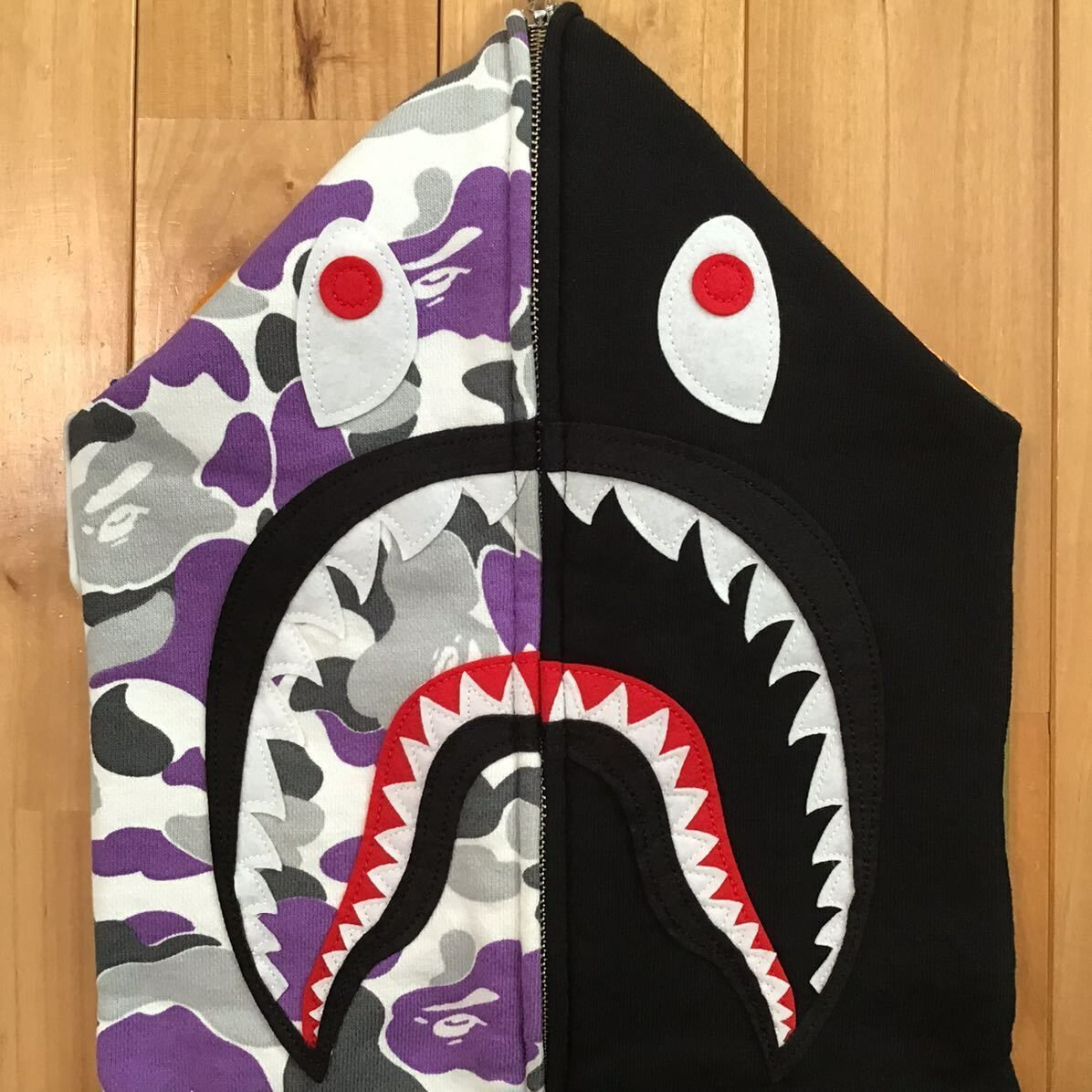 ☆NY10周年記念☆ Futura × BAPE camo シャーク パーカー shark full 