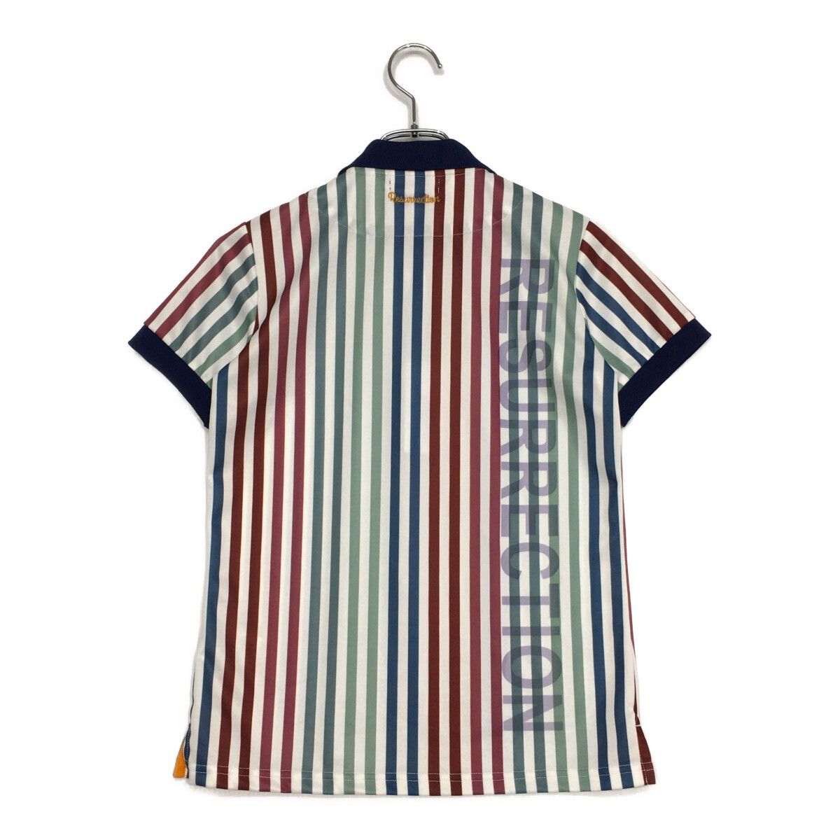 レディース レザレクション Resurrection 半袖ポロシャツ S マルチ ストライプ