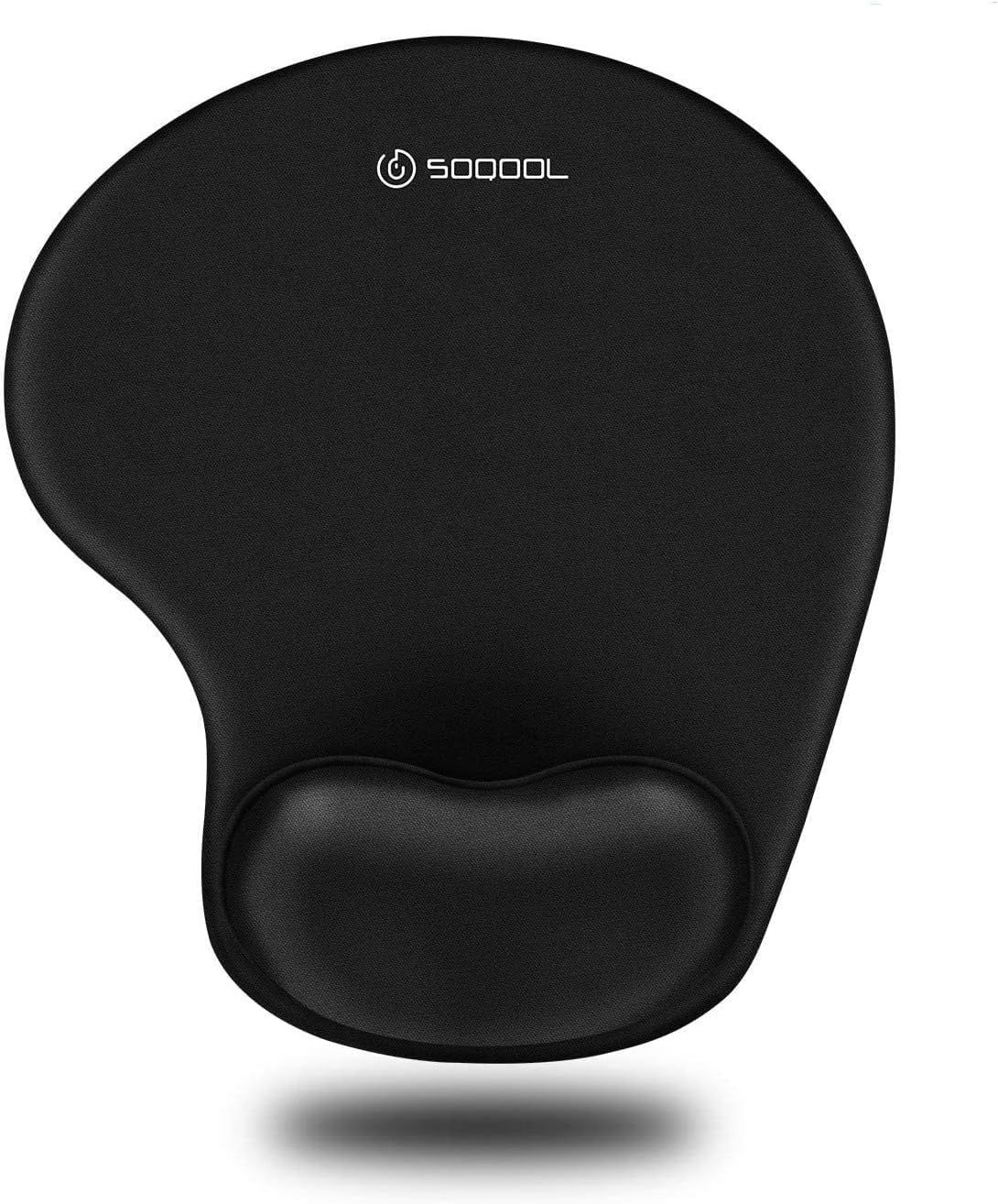 【特価商品】マウスパッド リストレスト一体型マウスパッド Soqool 低反発リストレス 人間工学 手首クッション 滑り止め 水洗い 耐久性良い Black