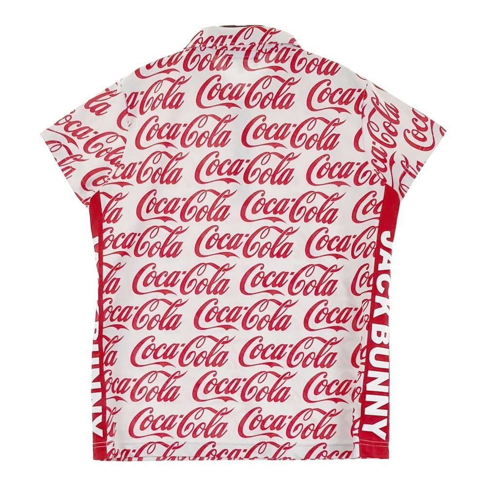 サイズ：1 JACK BUNNY ジャックバニー ×Coca-Cola 半袖ポロシャツ 総柄