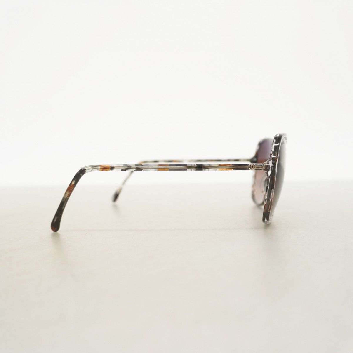 5ib2260 シャネル サングラス 5344-A プラスチック ブラック シルバー金具 レディース