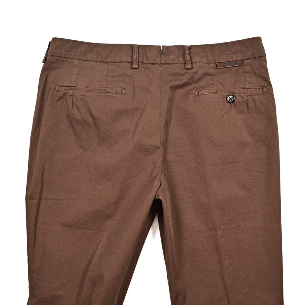 新品 ベルウィッチ イタリア製 ストレッチ スラックス チノパン ブラウン 56 新品 ベルウィッチ イタリア製 ストレッチ スラックス チノパン