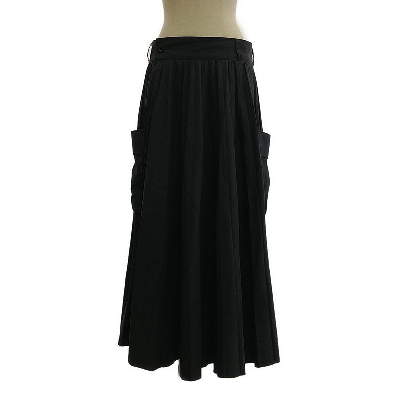sacai | サカイ | 2025 | Thomas Mason Cotton Poplin Skirt コットンポプリンスカート | 3 | ブラック | レディース