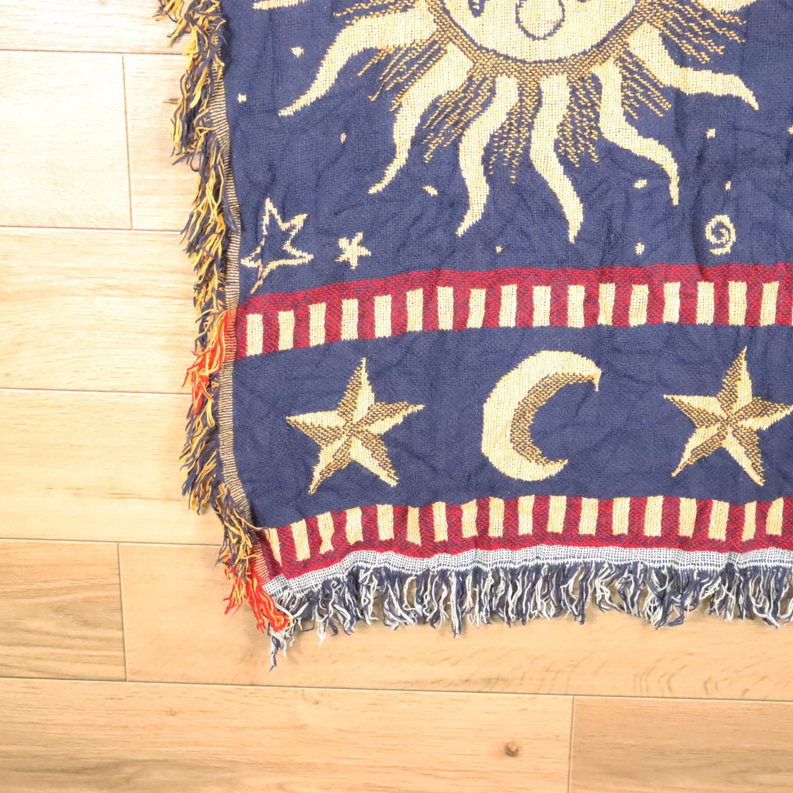 【vintage rug】太陽 月 刺繍ラグ マット タペストリー vintage rug】太陽 月 刺繍ラグ マット タペストリー 【公式通販】