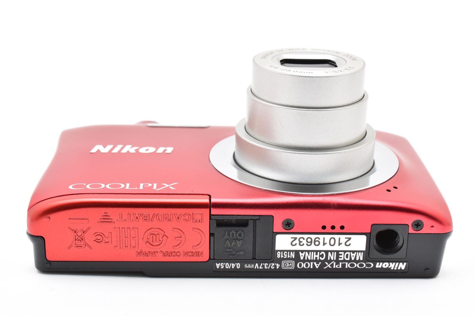 正常動作品】Nikon Coolpix A100 レッド コンパクトデジカメ ニコン
