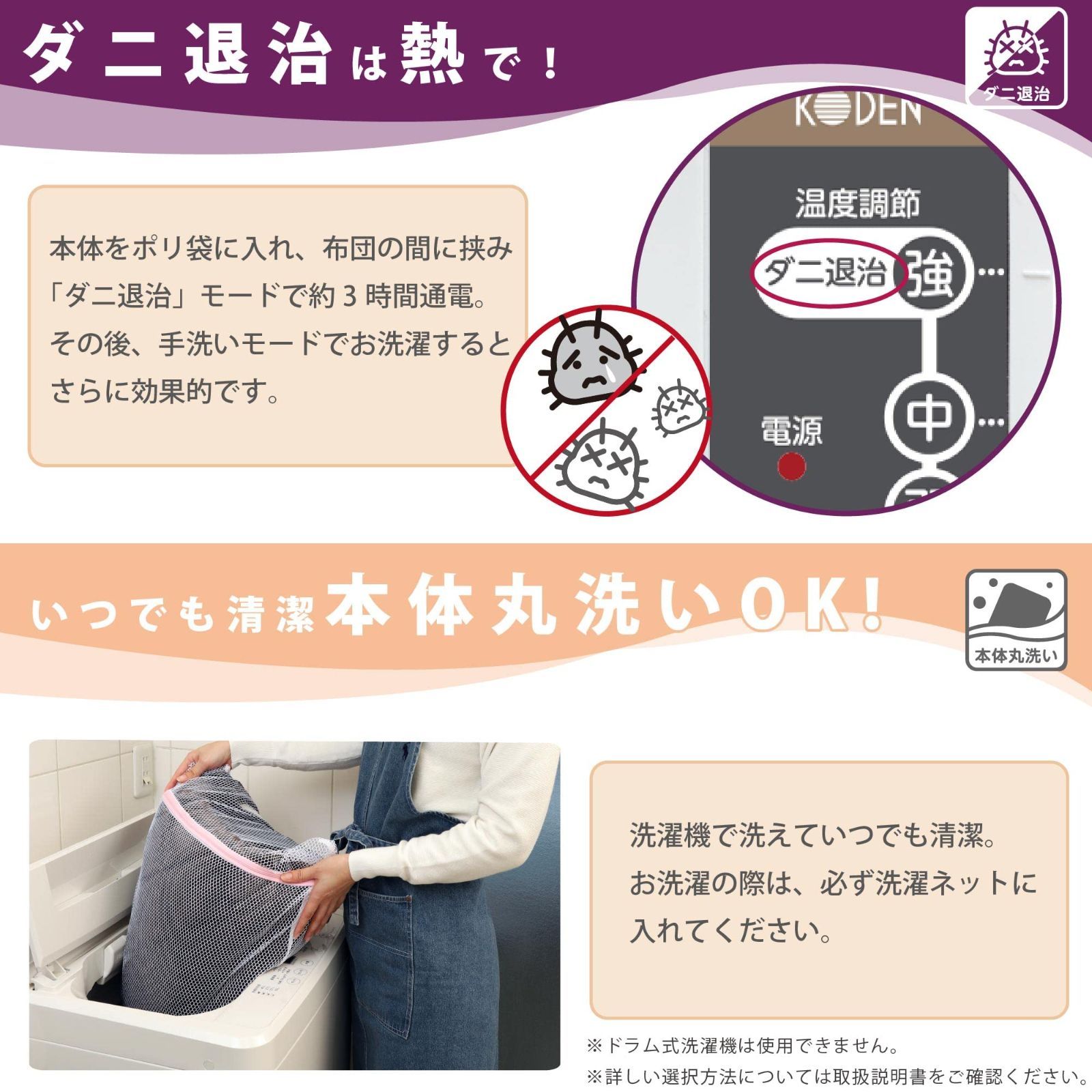 数量 スライド温度調節 個装コンパクトサイズ ダニ退治 洗える ブランケット ボタンループ付 VWN131H-LH グレイ 130×80cm 電気ひざかけ 広電 KODEN WWW_KANDAIZUMI_COM