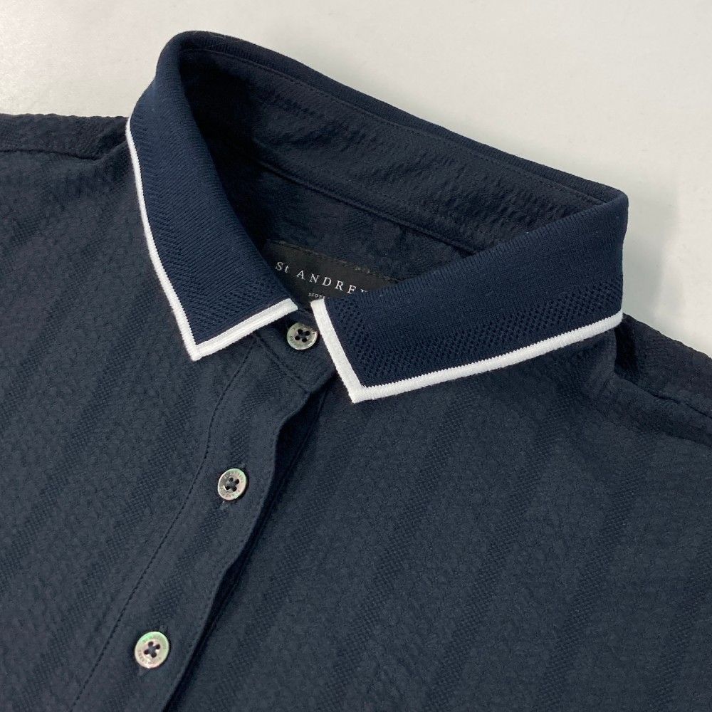 ST.ANDREWS 黒 ブラック 半袖ポロシャツ St ANDREWS セントアンドリュース レディース ゴルフウェア 半袖