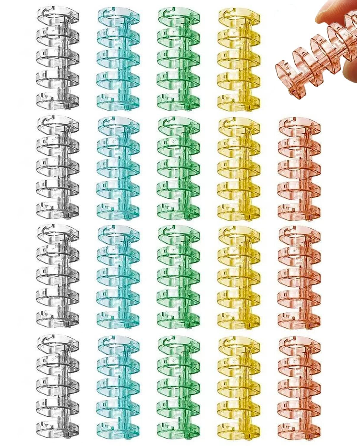 YFFSFDC 製本 穴径15 mm 製本ファイルA 4|A 5|B 5製本用とじ具 資料保存 整理 カレンダー 手帳 アルバム 5明色 セット