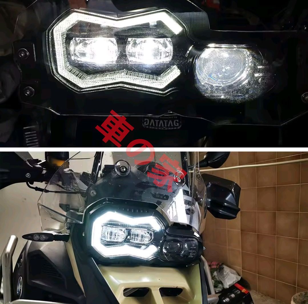 BMW F650 700 800 GS F800GS ADV 2008-2018 バイクパーツ E24 E マーク承認 110 ワットオートバイ LEDプロジェクターヘッドライト CBZ142 BRIGHTFACE_UK