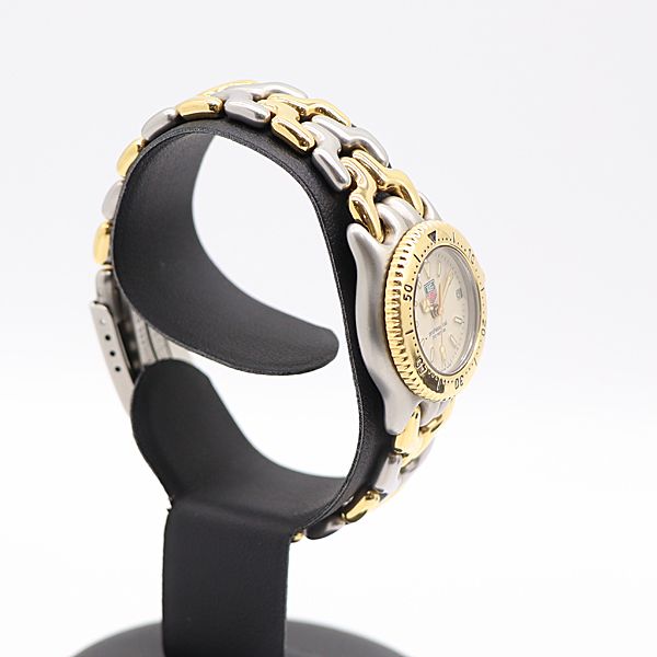 デッドストック級 稼働 タグホイヤー セル S95.708 QZ アイボリー文字盤 レディース腕時計 0079200 10ERT MST ABC16831