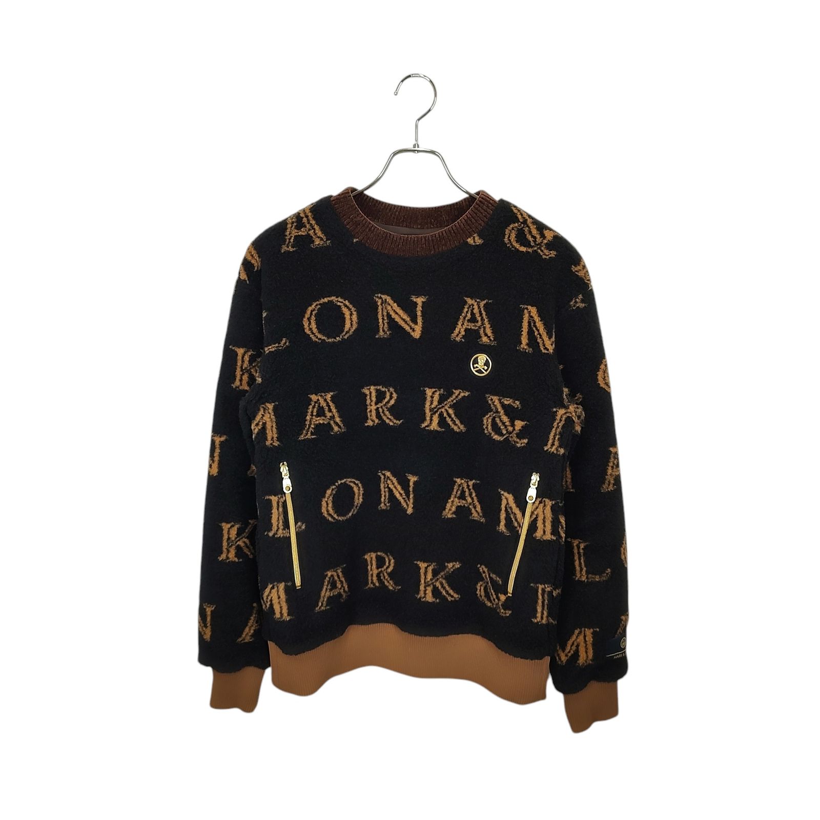 新品未使用　MARK&LONA レディース　ゴルフ　セーター Mサイズ MARK&LONA マークアンドロナ Vネック ニット セーター L ピンク