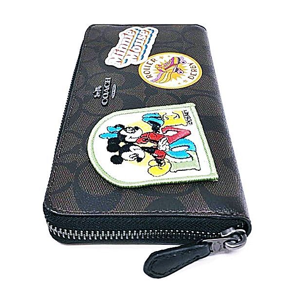 COACH コーチ 長財布 ディズニーコラボ シグネチャー×ミニーマウス　茶色　男女兼用　※こちらはディズニーの商品では無くCOACH商品となります。