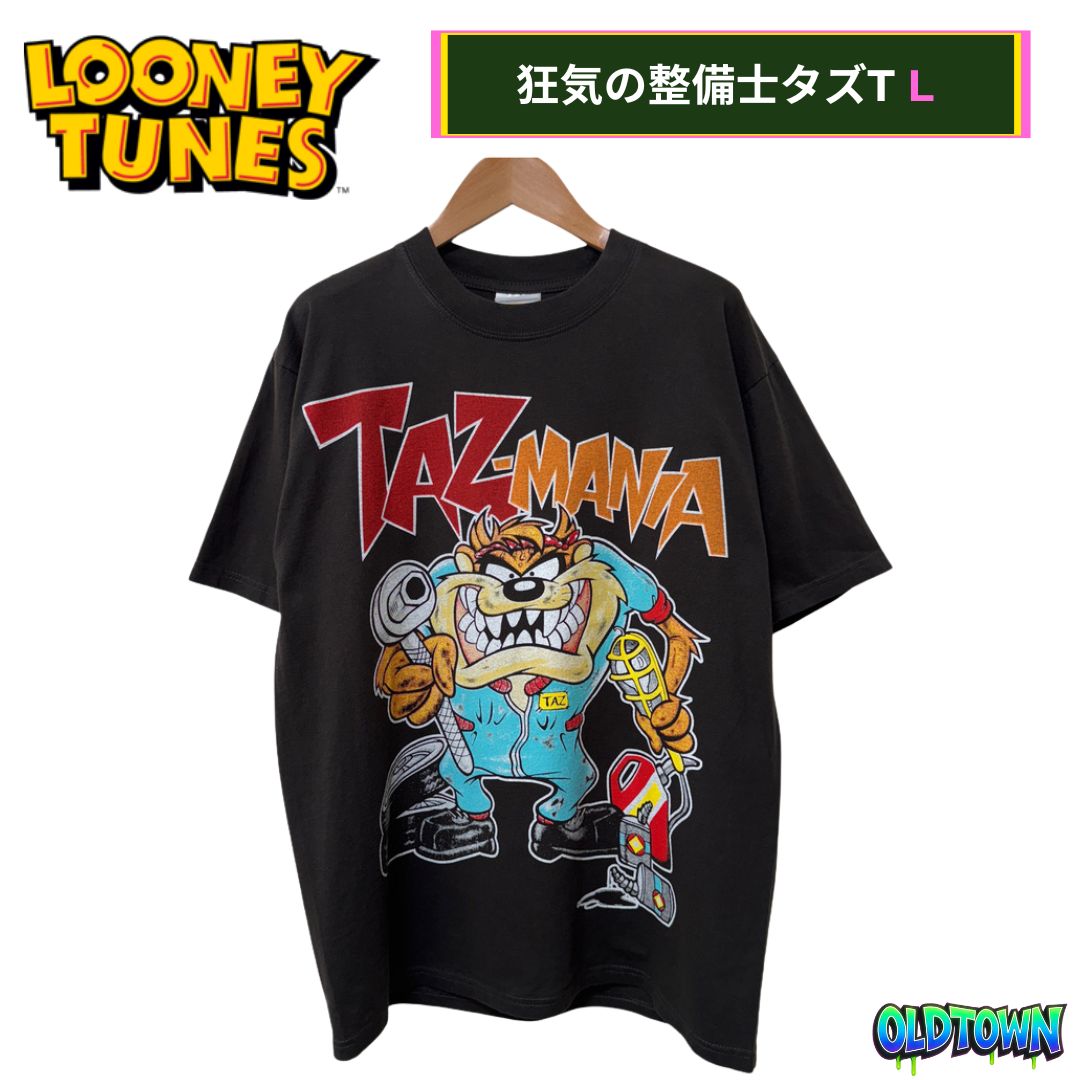 タズマニアン・デビル Tシャツ Lサイズ ブラック ヘインズ Hanes