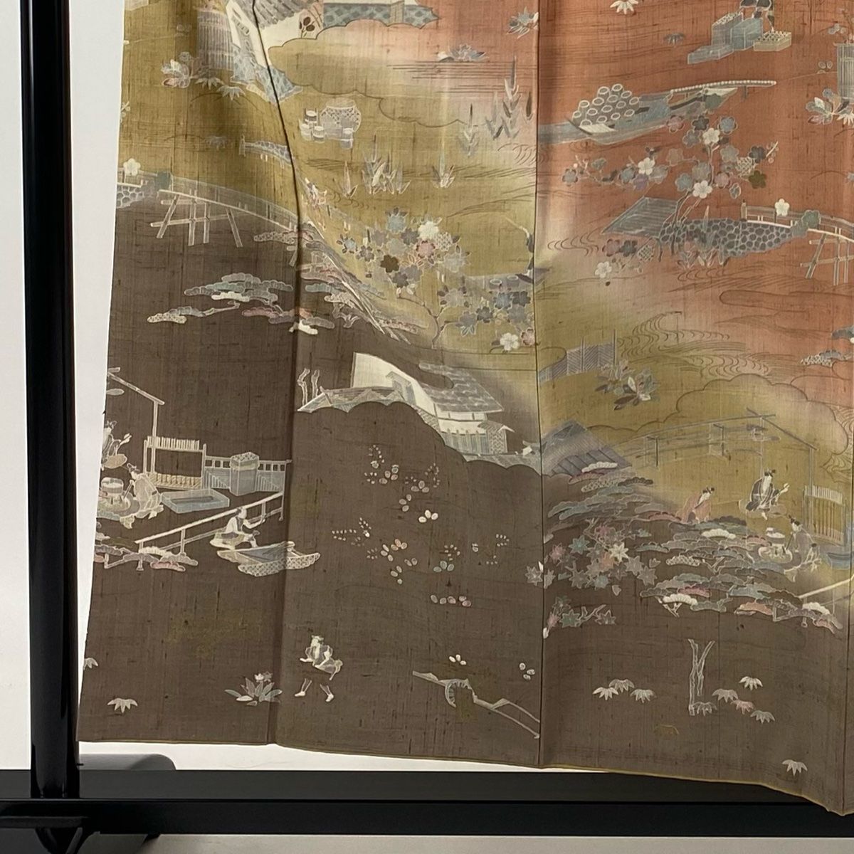 着物　京友禅作家☆米沢新之助　訪問着　刺繍　正絹　逸品 着物 京友禅作家☆米沢新之助 訪問着 刺繍 正絹 逸品