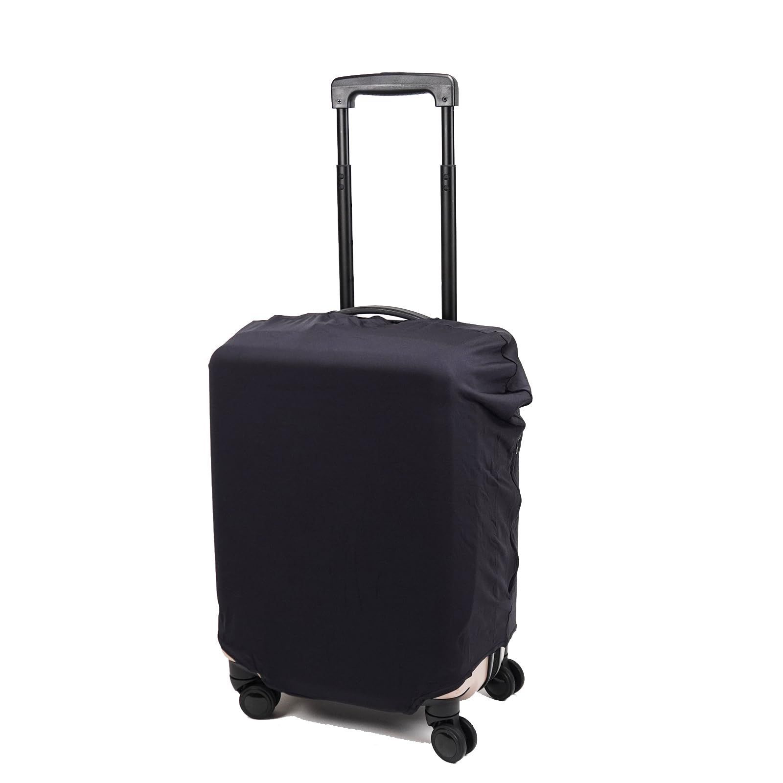 Color ブラック|無地 エース スーツケースカバー マッフル Sサイズ ポケッタブル 57cm 62841 01 ブラック 無地