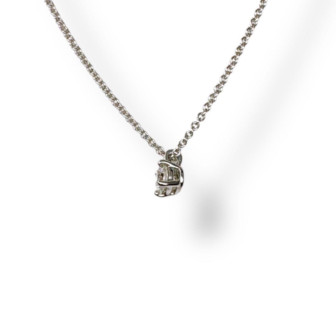 ティファニー ネックレス ソリティア Pt950 ダイヤ 0.21カラット 美品