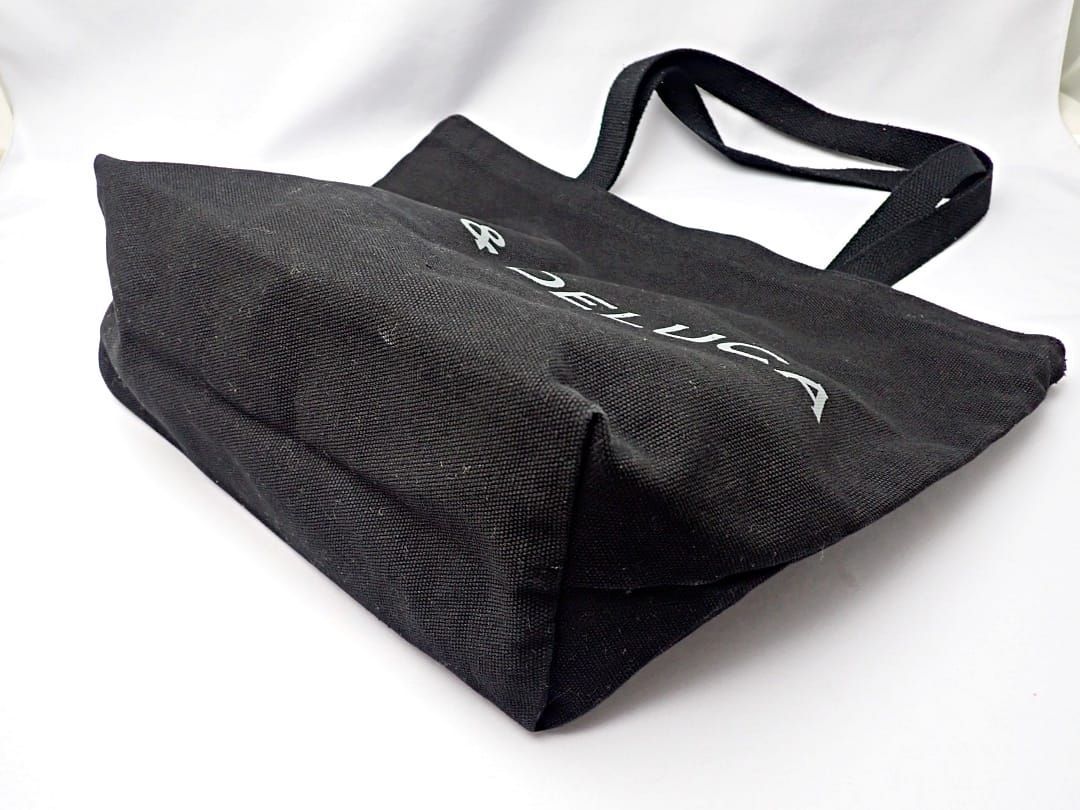 DEAN ＆ DELUCA ディーン&デルーカ トートバッグ コットンキャンバス ブラック 中古B+ 【送料無料】 A-8211