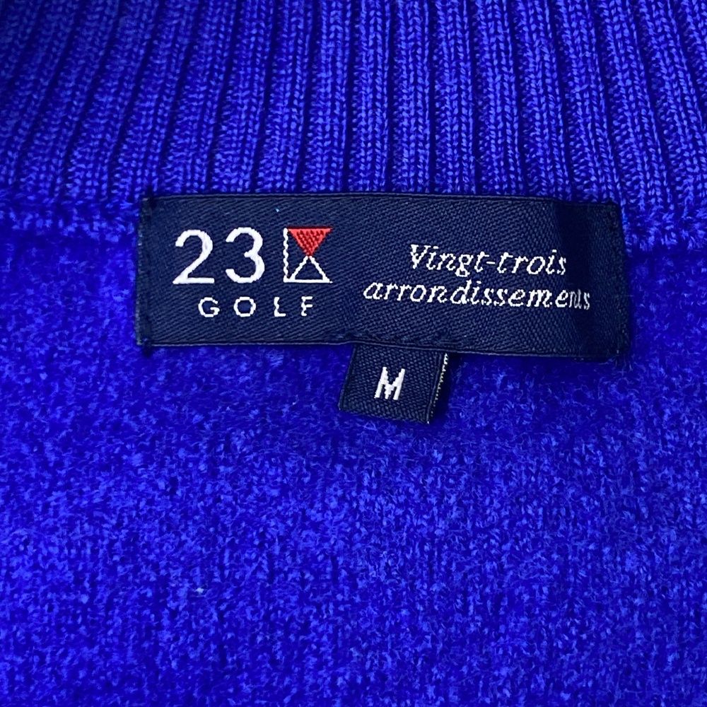 サイズ M 23区GOLF ニジュウサンクゴルフ ニット ジップジャケット ブルー系 241003000387 ゴルフウェア メンズ ストスト LLC-HASEGAWATOSO_COM