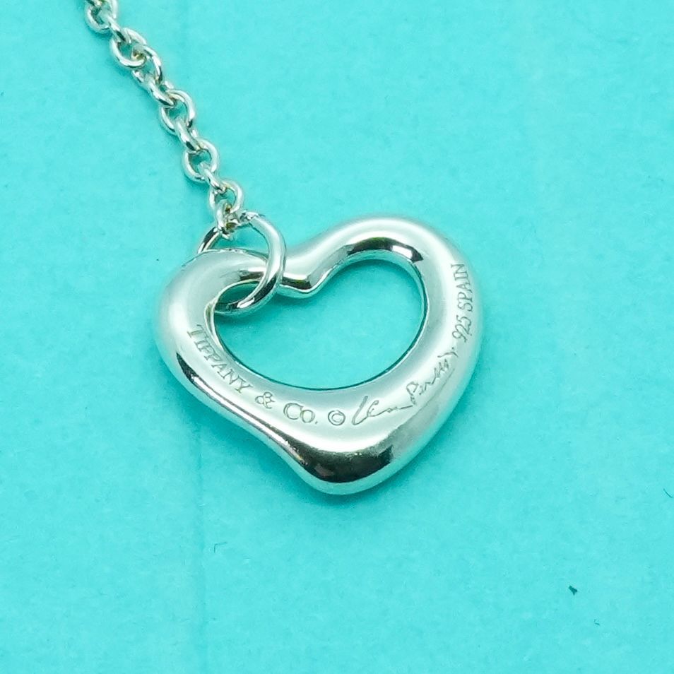 極美品】ティファニー オープンハート チェーン ドロップ ピアス