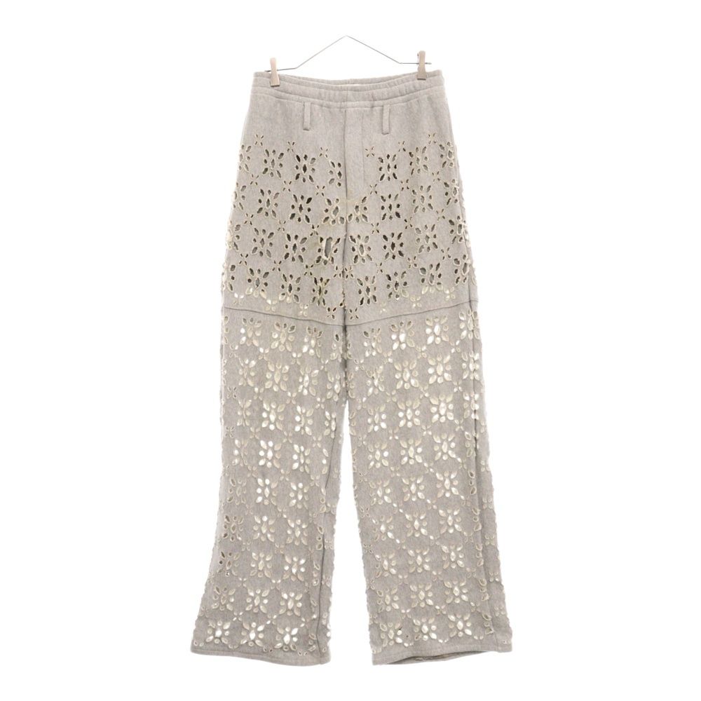 MASU エムエーエスユー 24AW FLOWER HOLE SWEAT PANTS フラワーホール スウェットパンツ グレー MPFW-PT1624