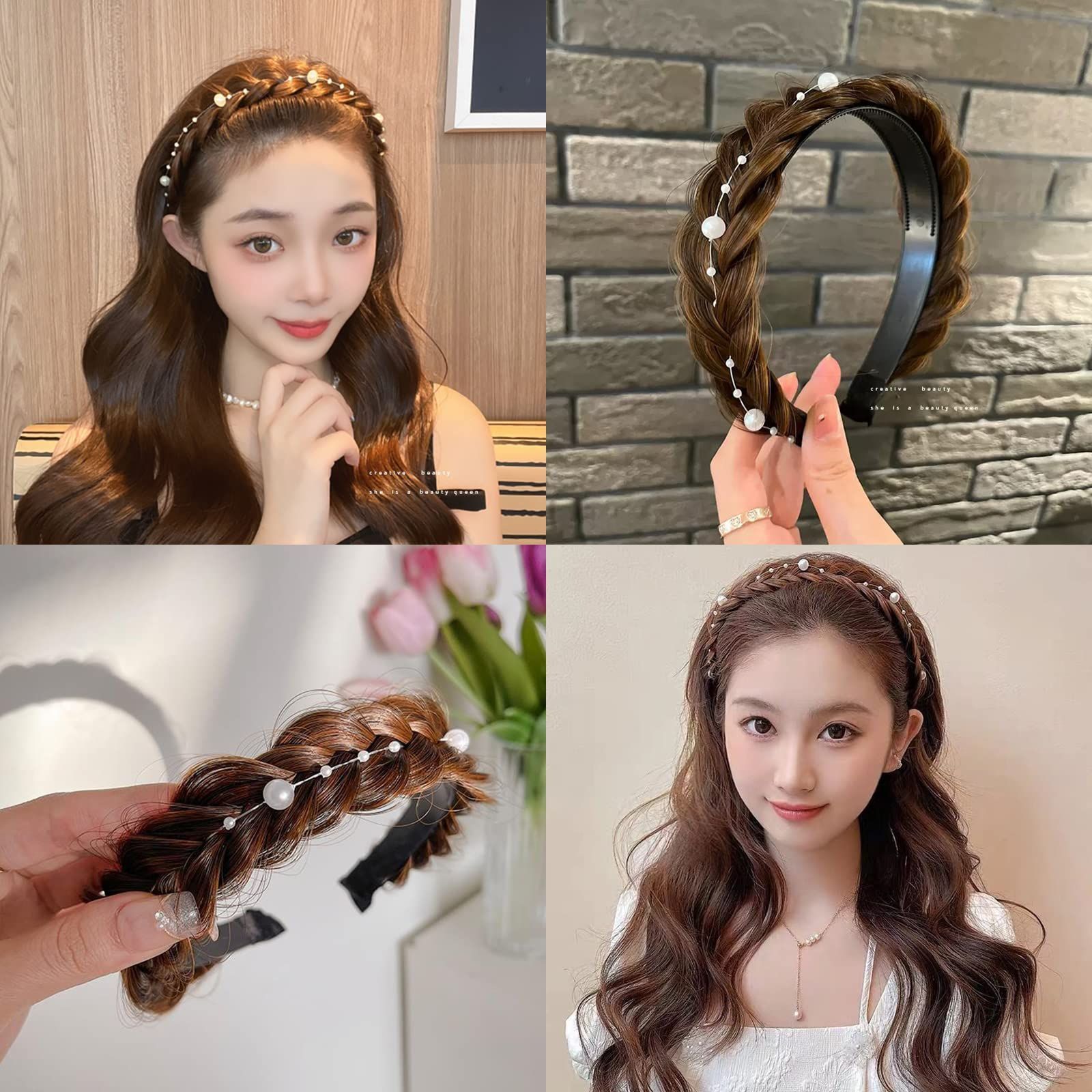 三つ編み 編み込みカチューシャ