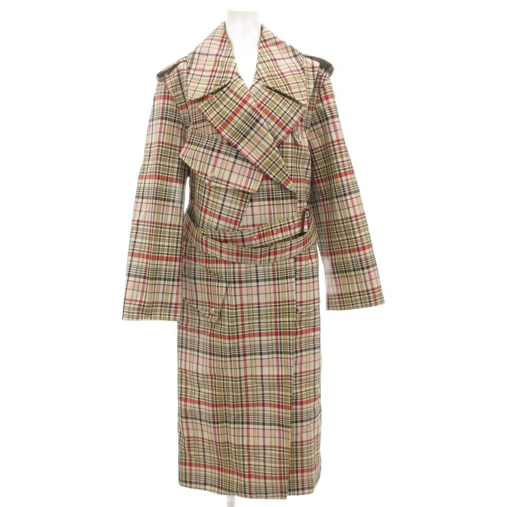 バーバリー ロンドン BURBERRY LONDON ノバチェック レインコート トレンチ ロング ツイル オーバーサイズ ベルト付 40 マルチカラー |GV GY17