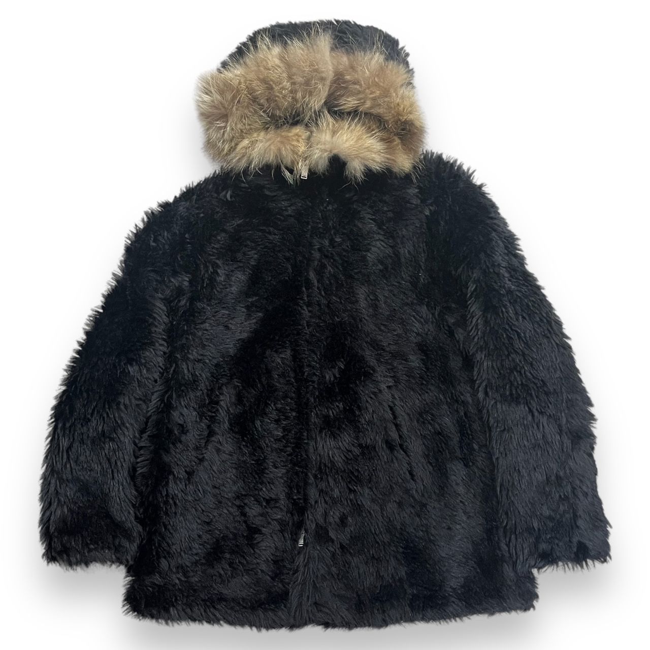 国内正規 SAINT LAURENT PARIS Fur Trimmed Hooded Jacket 531195