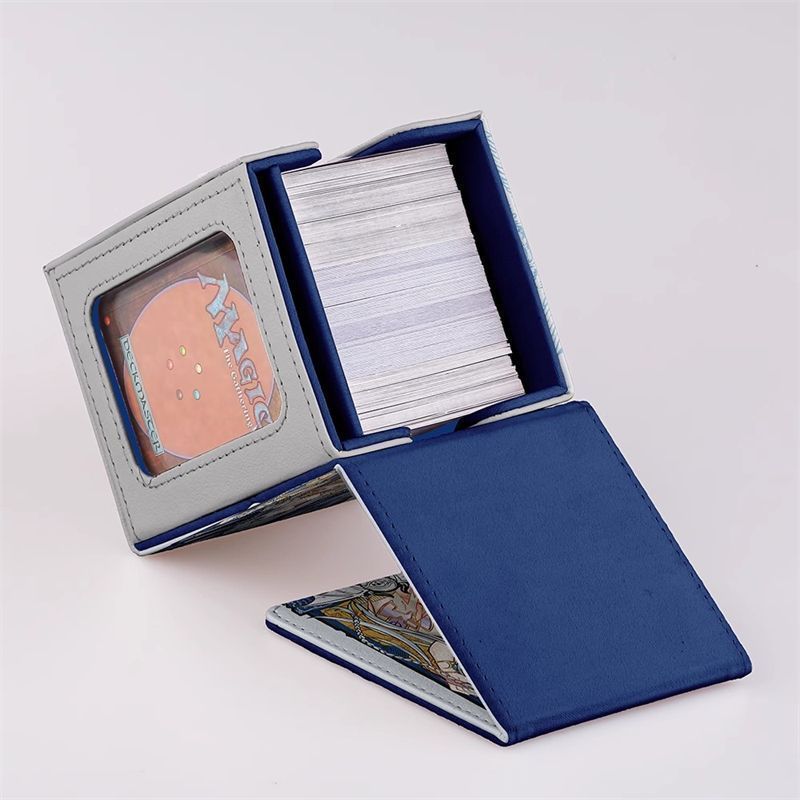 遊戯王 デッキケース レザー調 青き眼の乙女 キサラ ブルー