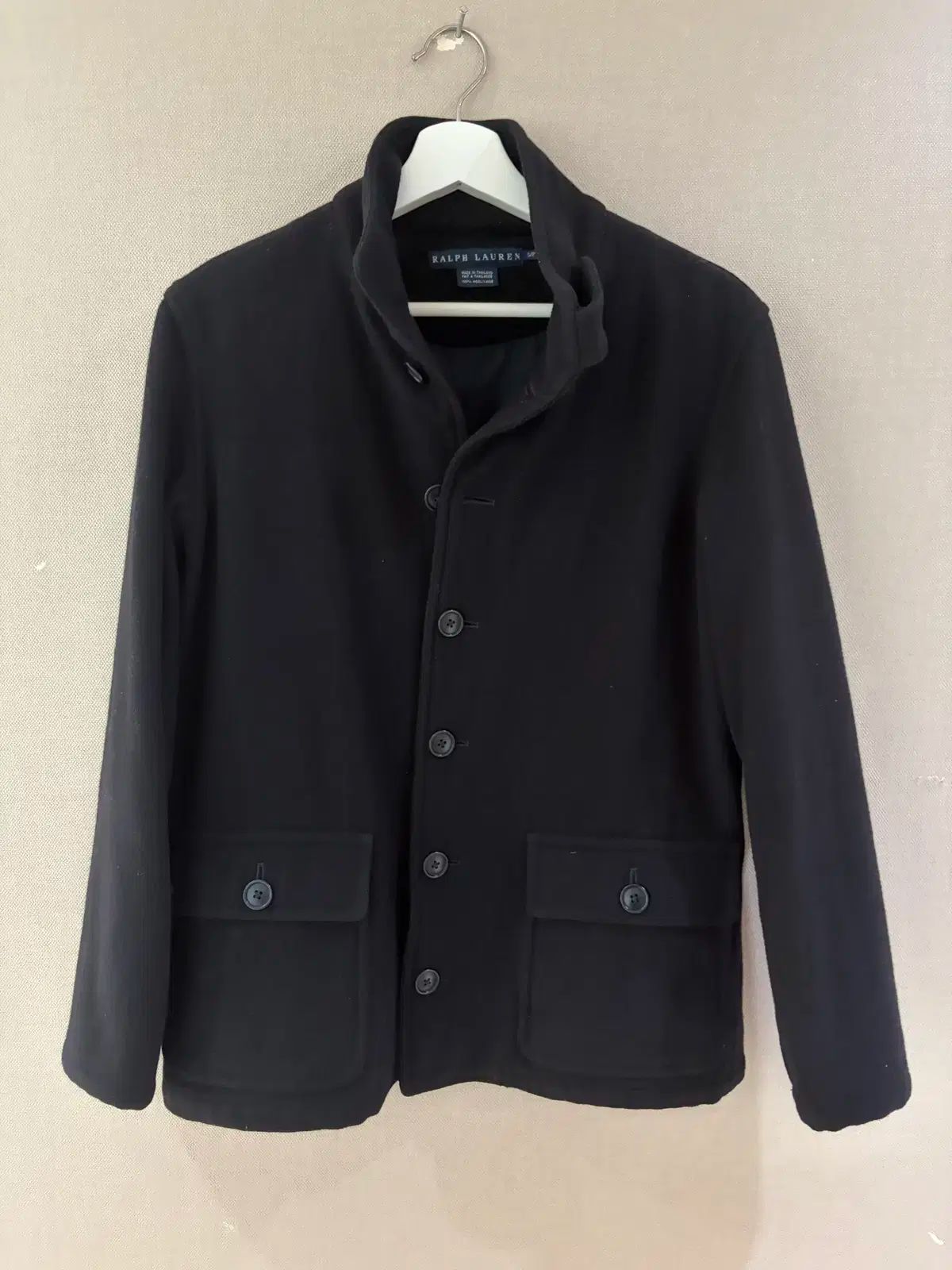 ポロ 黒 ウール コート レディース S