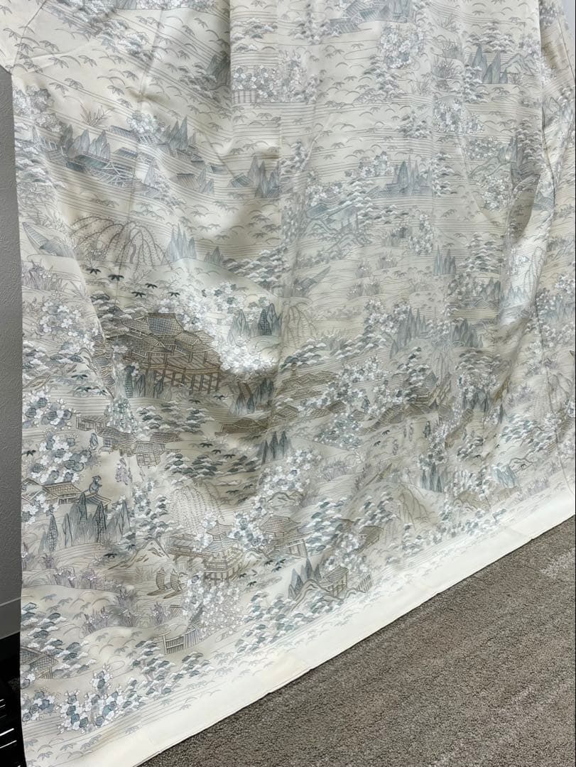 蘇州刺繍 相良刺繍 汕頭刺繍 総柄 訪問着 清水寺 風景 金糸 正絹