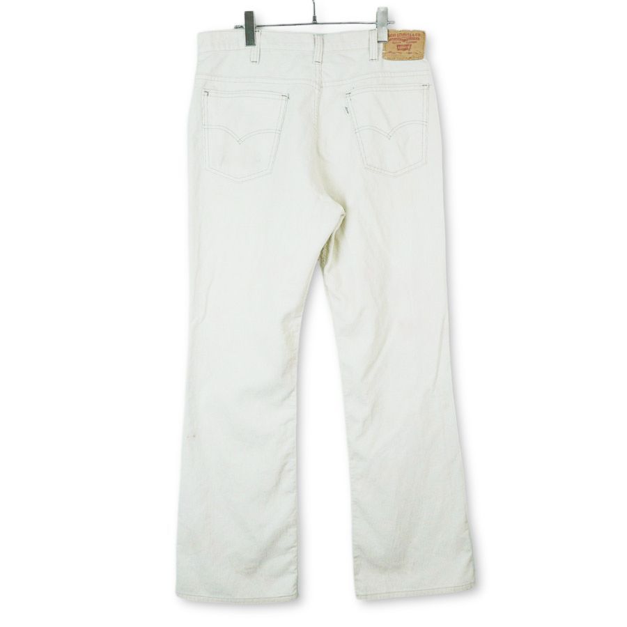 70s80sリーバイスLevi'sコーデュロイパンツブーツカットフレア白ホワイト42TALONジップ白タブvintageヴィンテージ40115