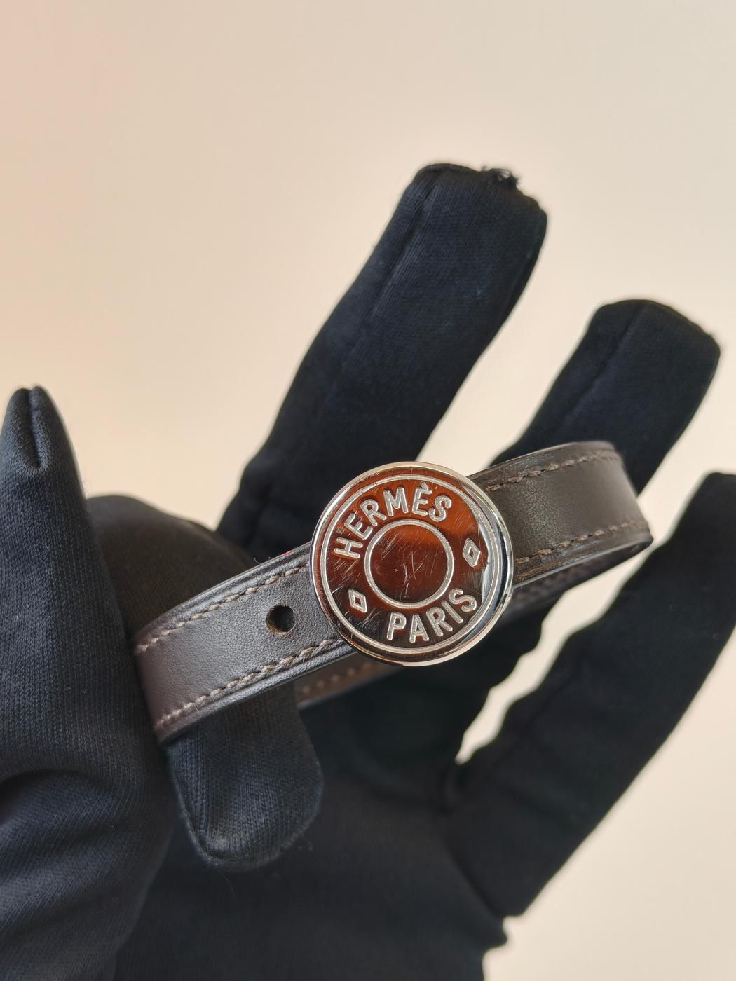 HERMES エルメス セリエ ルーピング ブレスレット シルバー金具