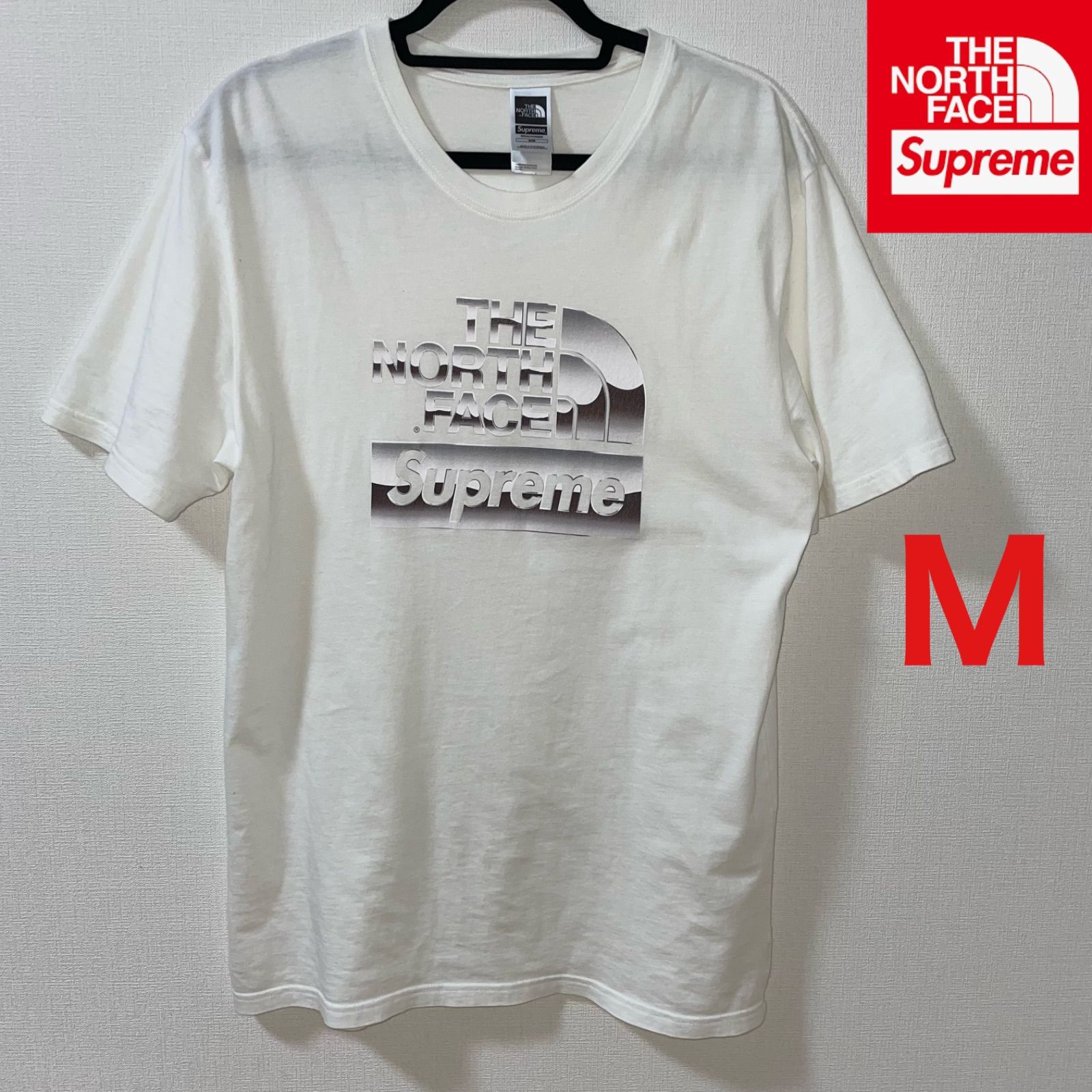 M supreme metallic logo tee northface - Tシャツ/カットソー(半袖/袖 ...