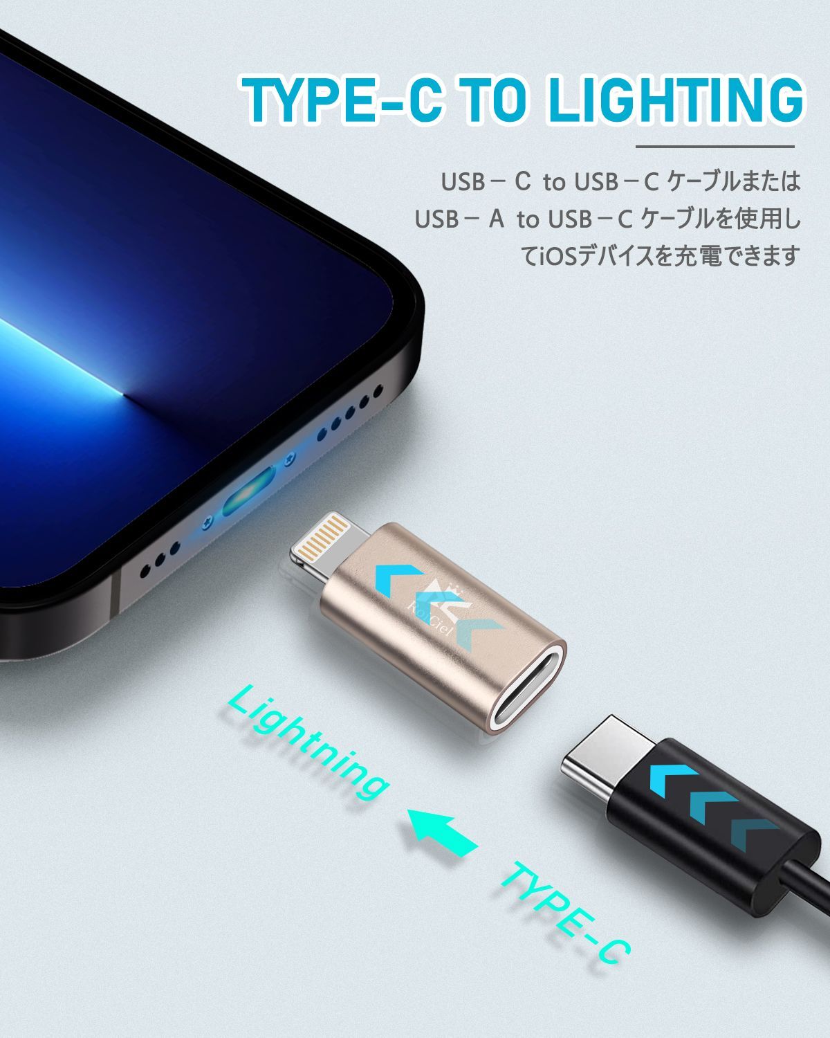 2022A/W新作送料無料 2個セット USB Type-C 変換コネクター 変換アダプタ iPhone 白