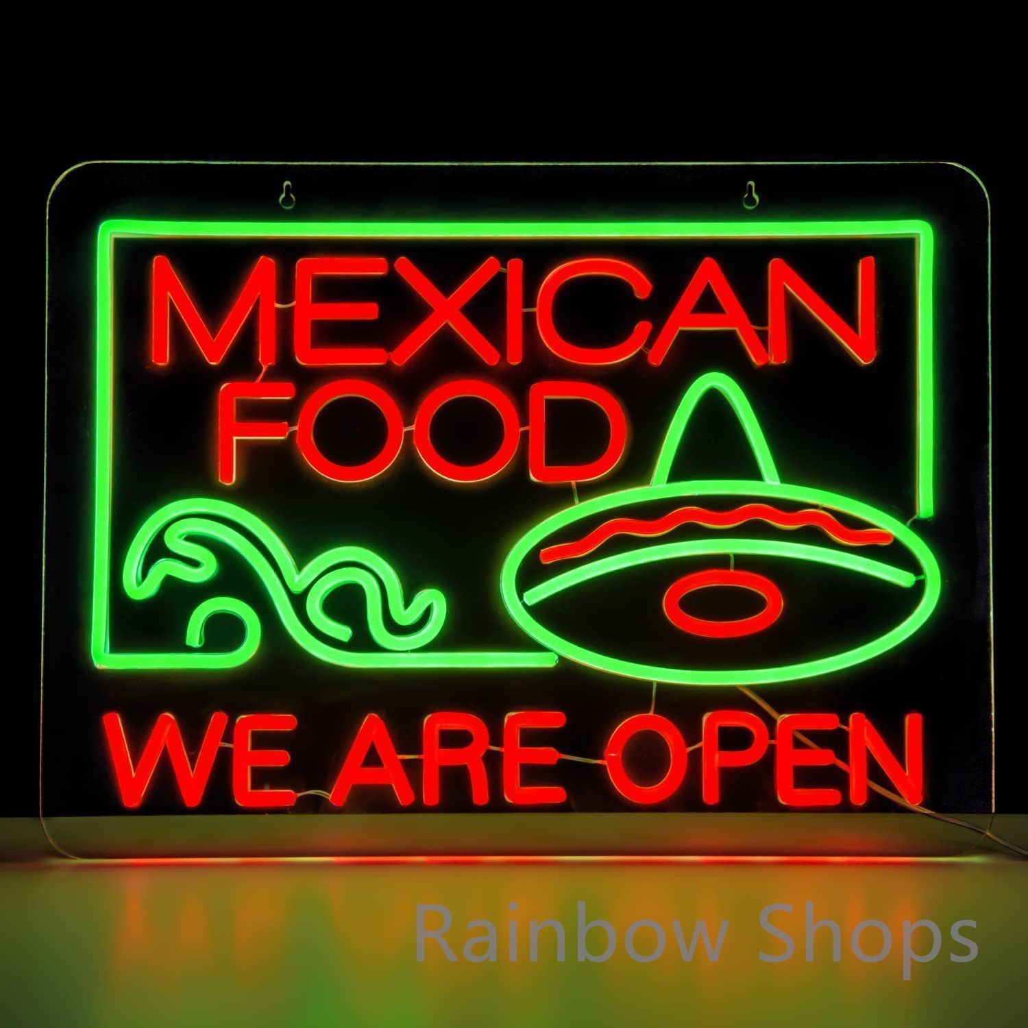 新品 LED ネオンサイン OPEN メキシカンフード USB式 店舗用 看板 新品 LED ネオンサイン OPEN メキシカンフード USB式 店舗用 看板 新品