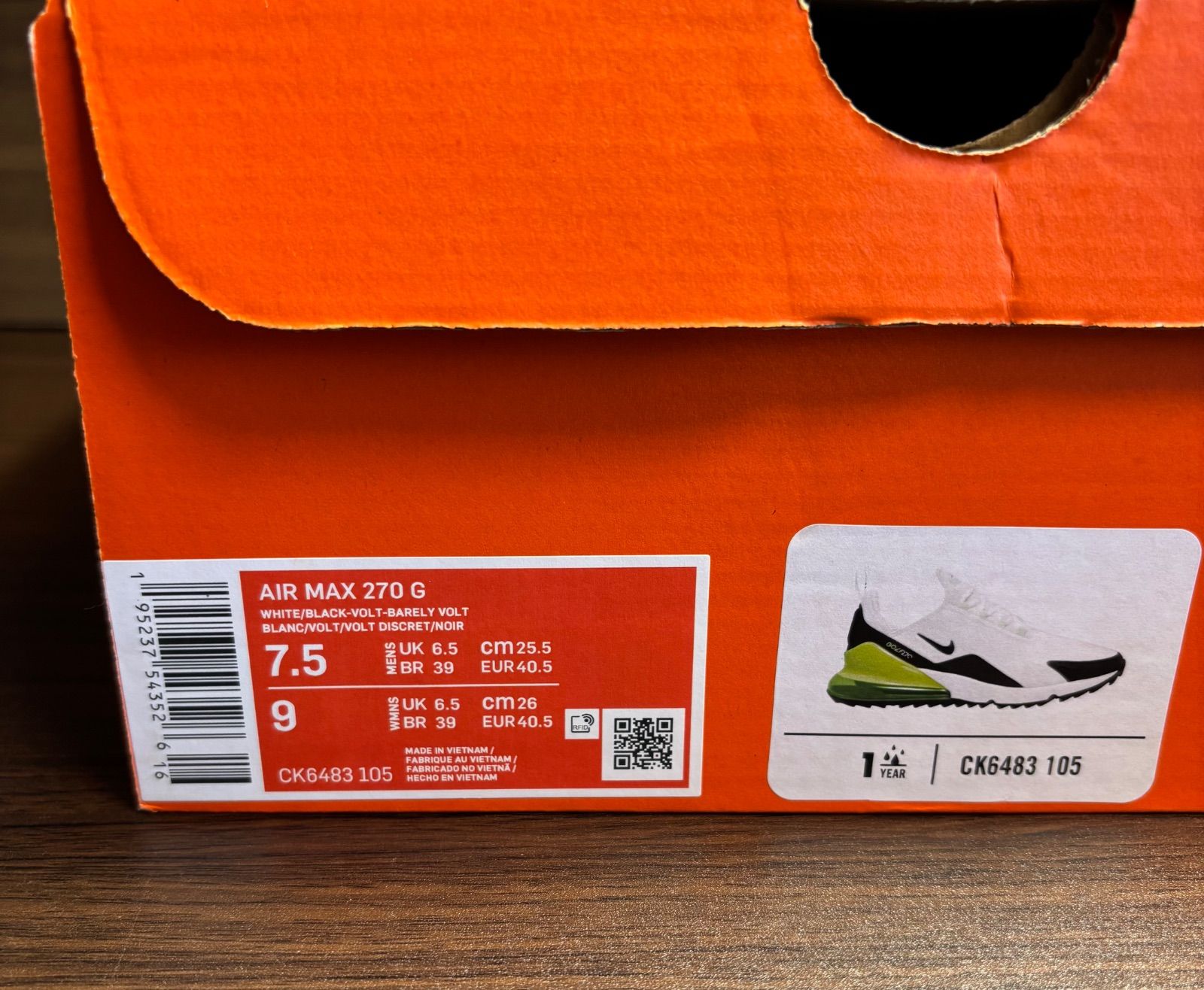 ナイキ エアマックス270 ゴルフ 未使用 size25.5㎝ - メルカリ