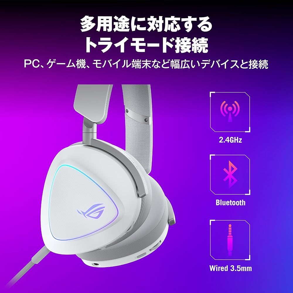 ROG DELTA II ワイヤレスゲーミングヘッドセット Amazon.com: ASUS ROG Delta II Wireless Gaming Headset with