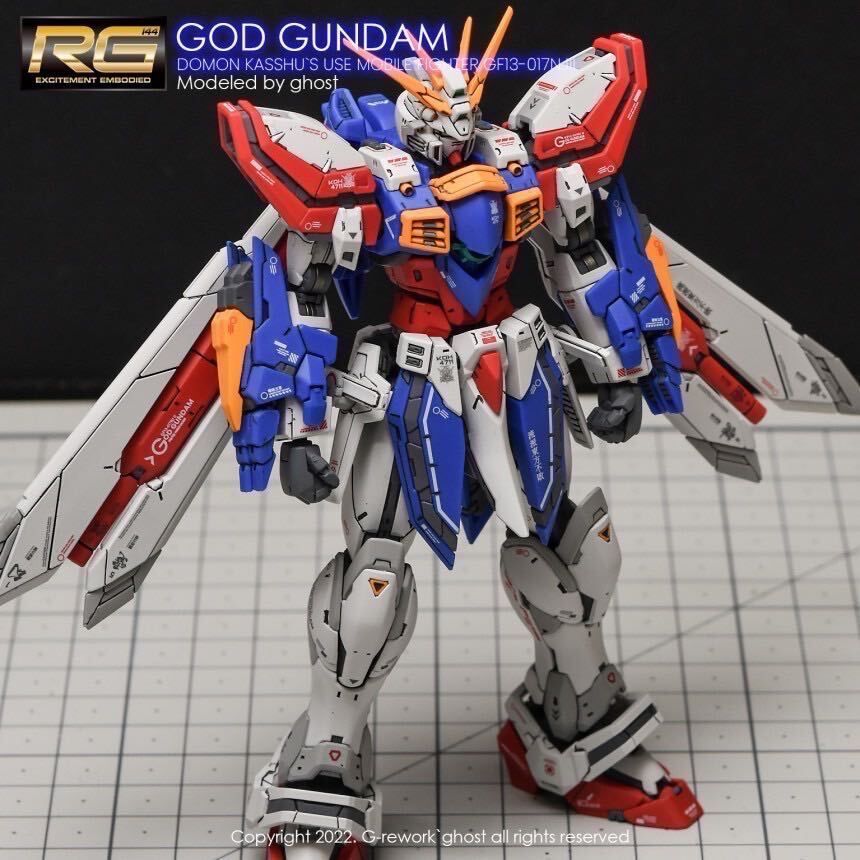 RG 1/144 GF13-017NJⅡ ゴッドガンダム専用水転写式デカール