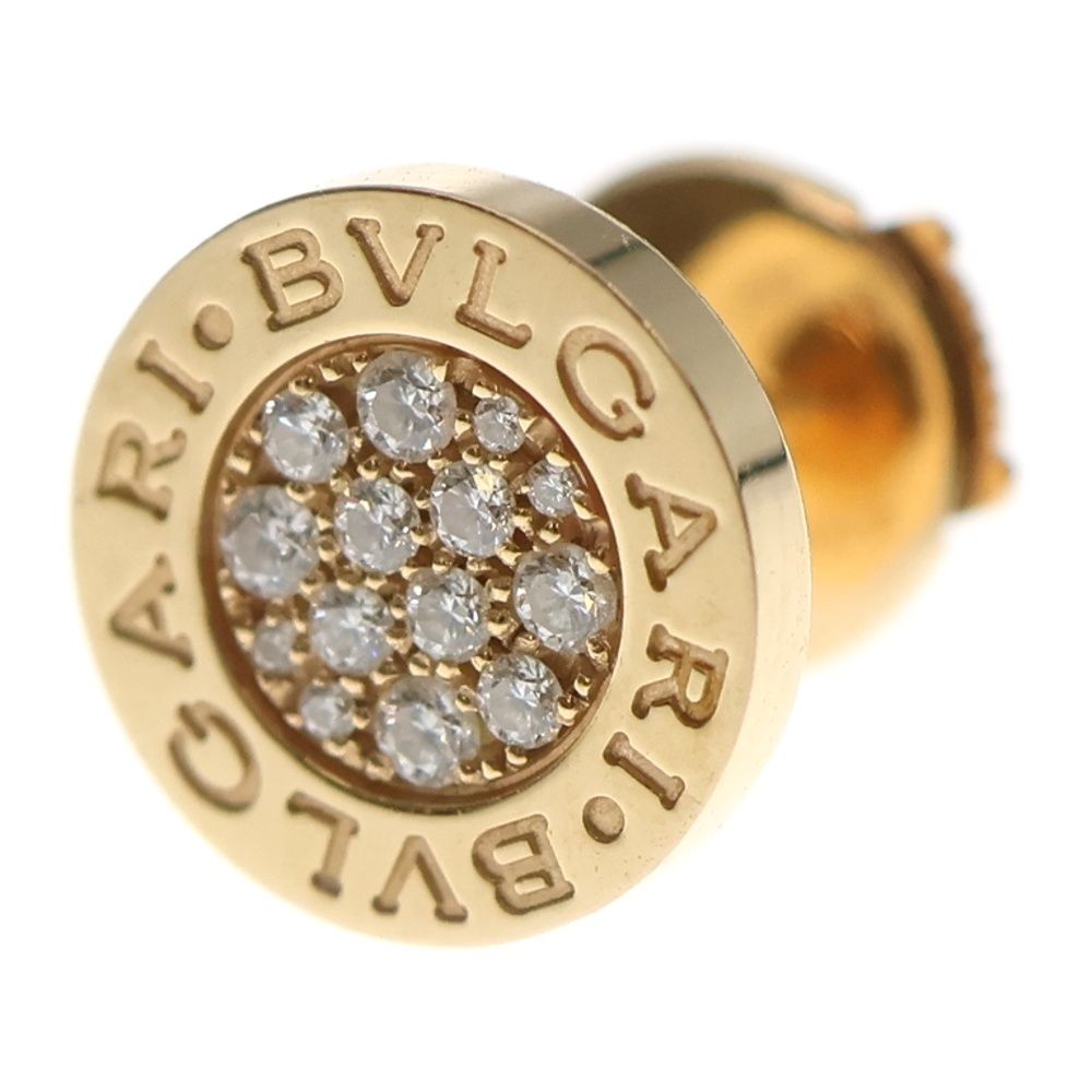 BVLGARI ブルガリ ブルガリブルガリ ダイヤ ピアス シングル Au750 K18 PG ピンクゴールド 片耳