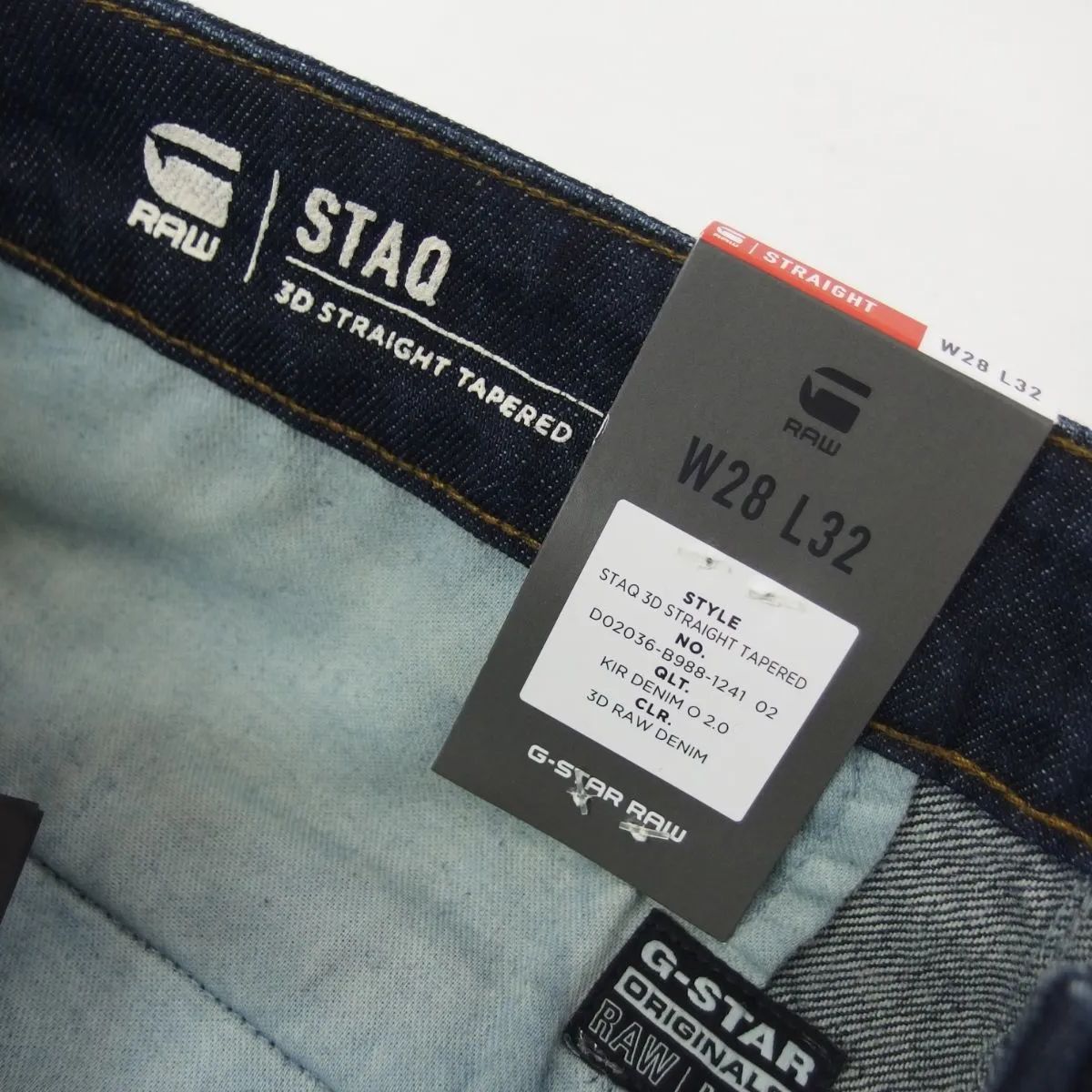 G-STAR RAW 3D テーパード ジーンズ W28×32 D02036-B988-1241 タグ付き