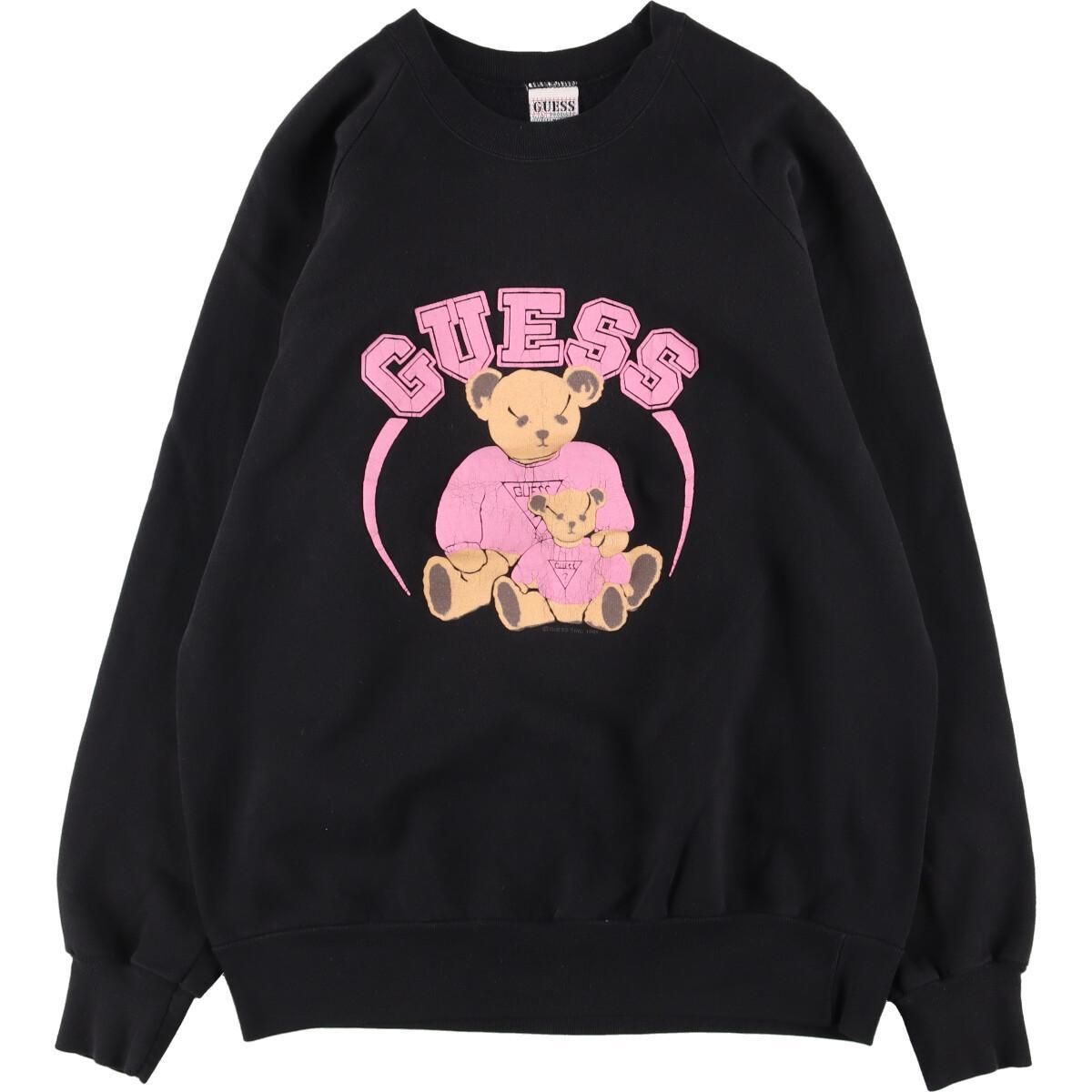 古着 80年代 ゲス Guess GEORGES MARCIANO クマ柄 ロゴスウェット 