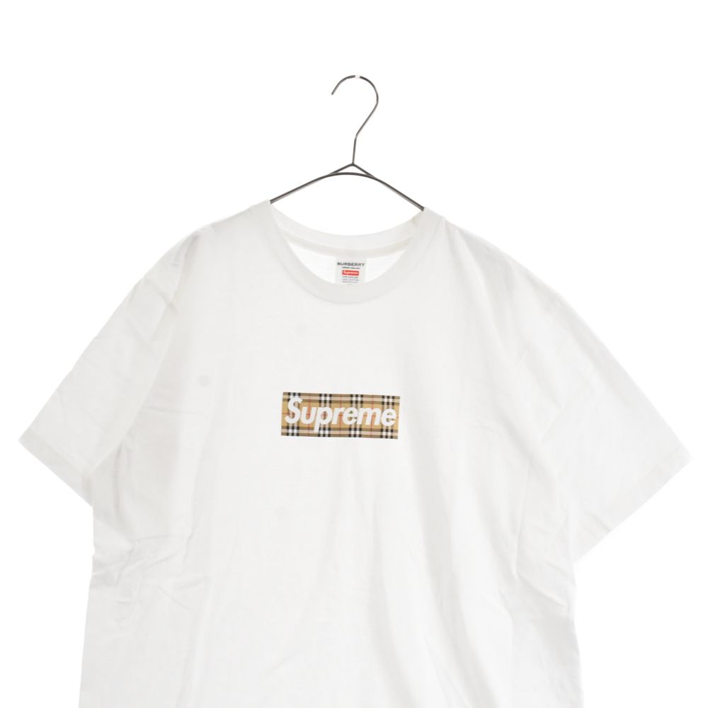 販売店 SUPREME シュプリーム 22SS × BurberryBurberry Box Logo Tee ×バーバリーボックスロゴクルーネック半袖 Tシャツ ホワイト | www.indochemagrovet.com