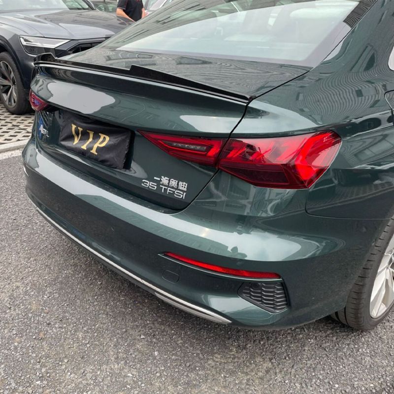 2021年以降 Audi A3 S3 RS3 8Y 刀 !-利用不可文字-! 型 トランクスポイラー 尾翼 ABS製 カーボン調＆鋼琴黒DL14LYX人気注目