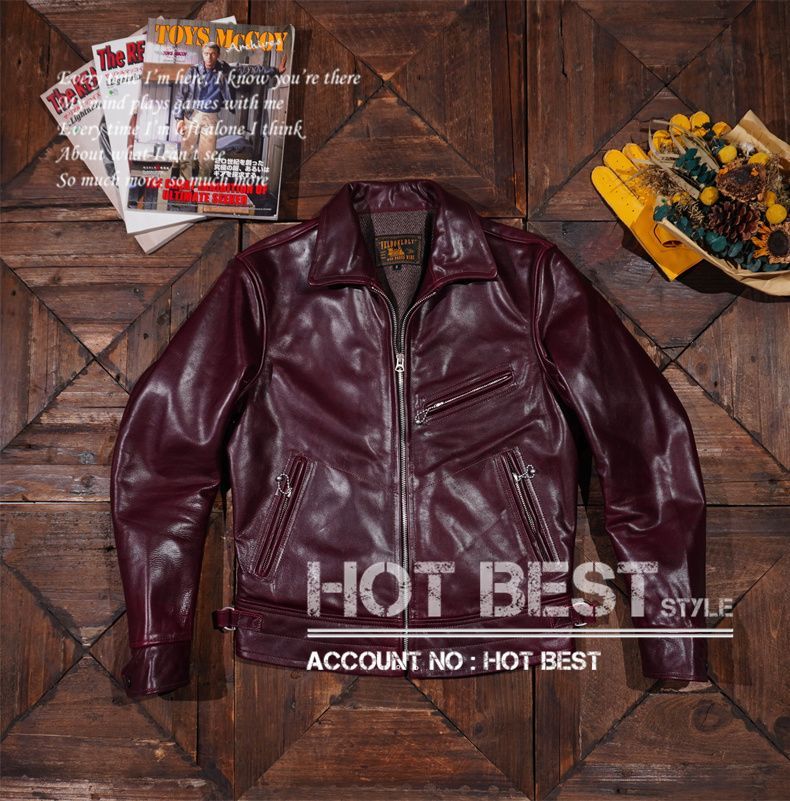 Haruf レッド シングルライダースジャケット レア色 1.5mm レッド