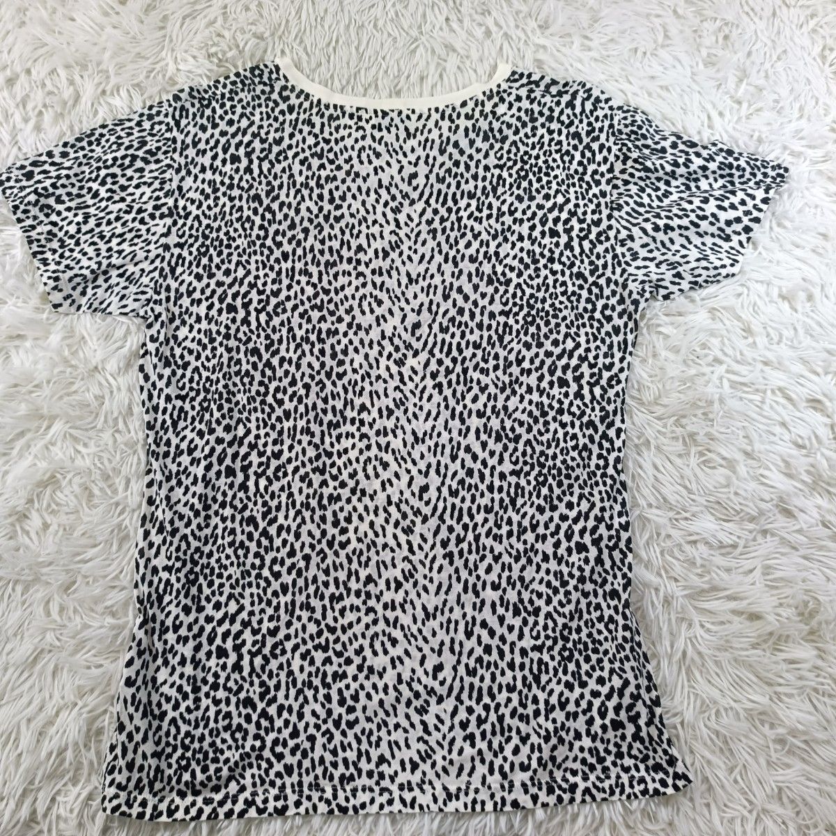 SAINT LAURENT PARIS エディ期 2014年製 ヒョウ柄 Tシャツ XS