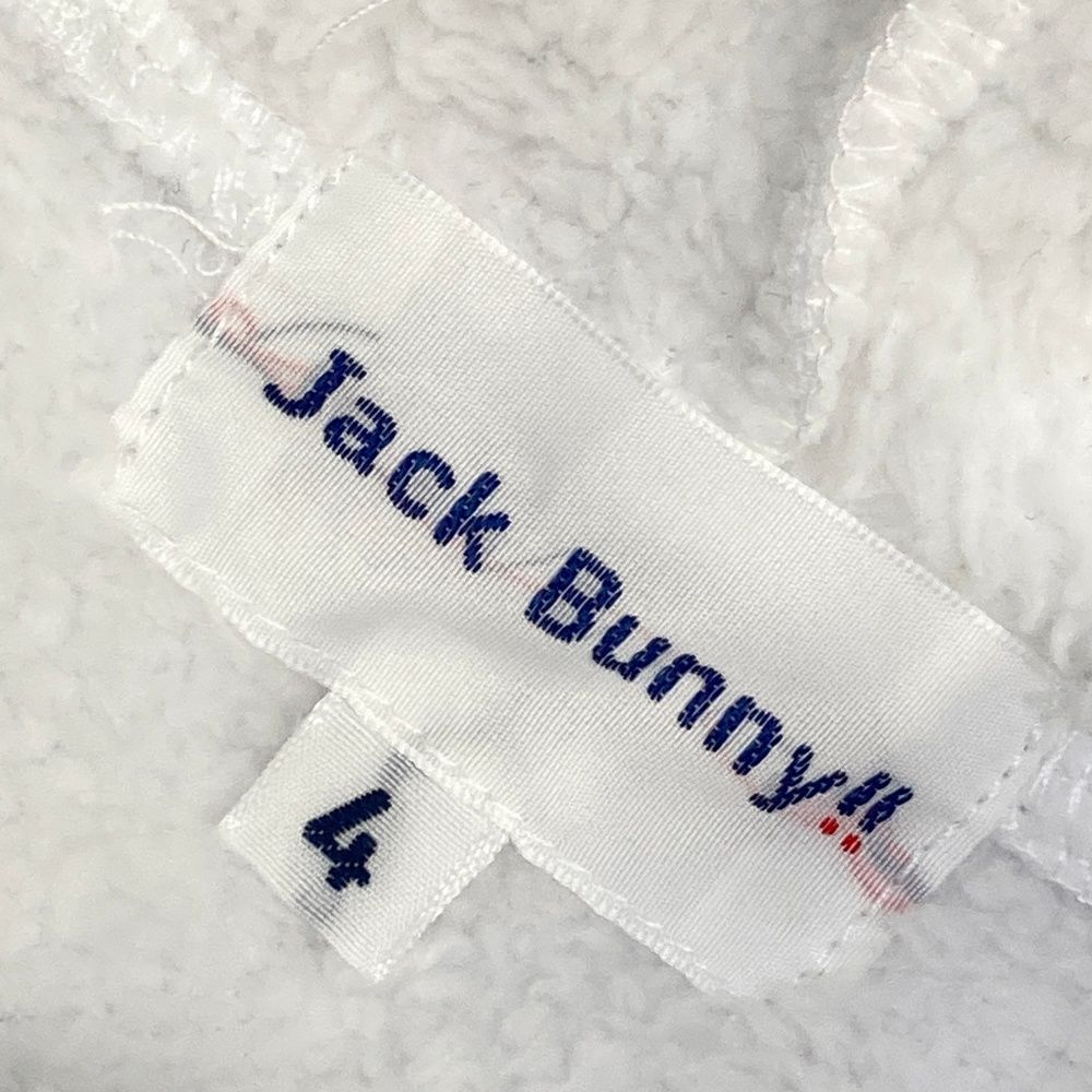 サイズ：4 JACK BUNNY ジャックバニー 裏ボア ロゴプリントパーカー