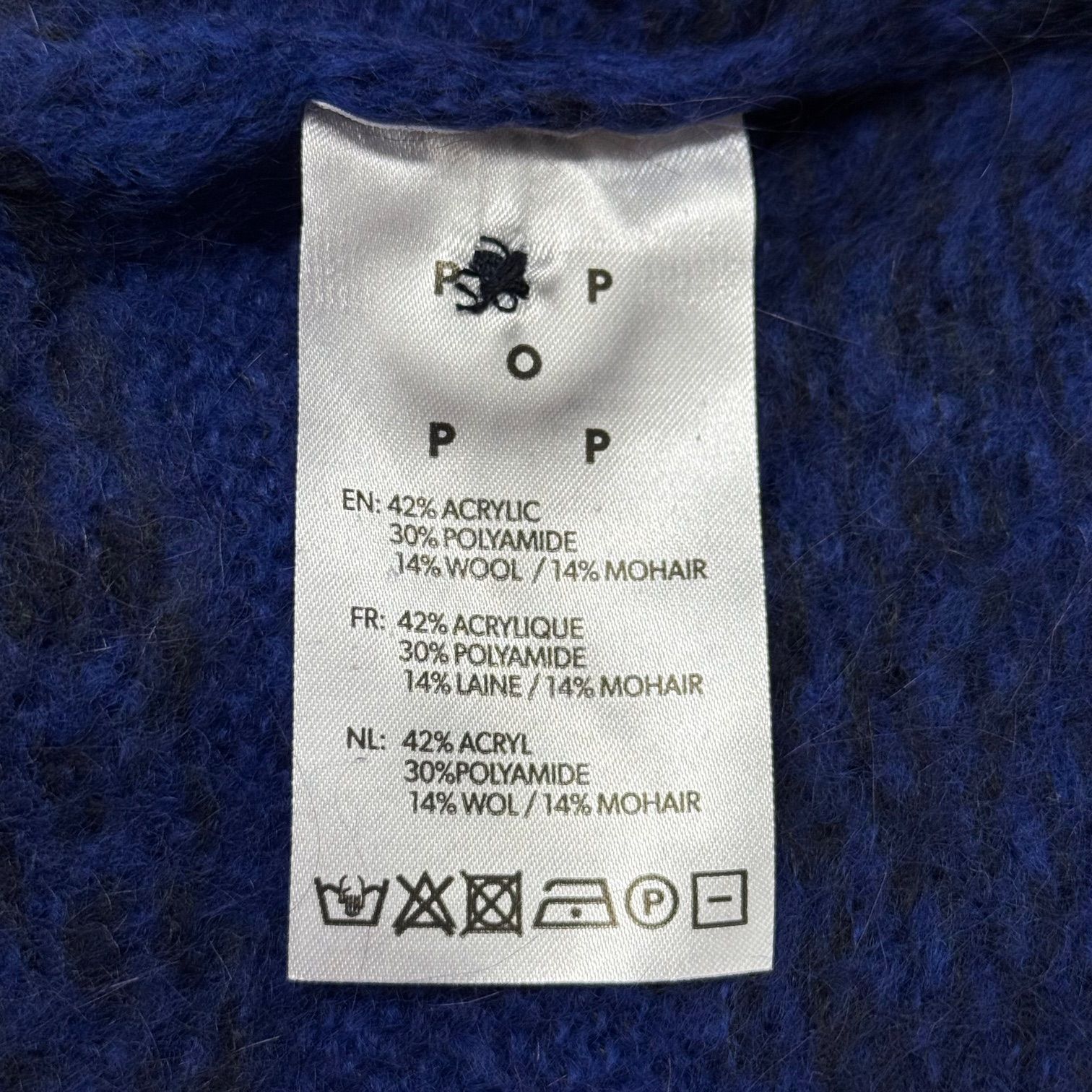参考上代27500円 未使用 POP TRADING COMPANY 23AW BORDER MOHAIR KNIT 