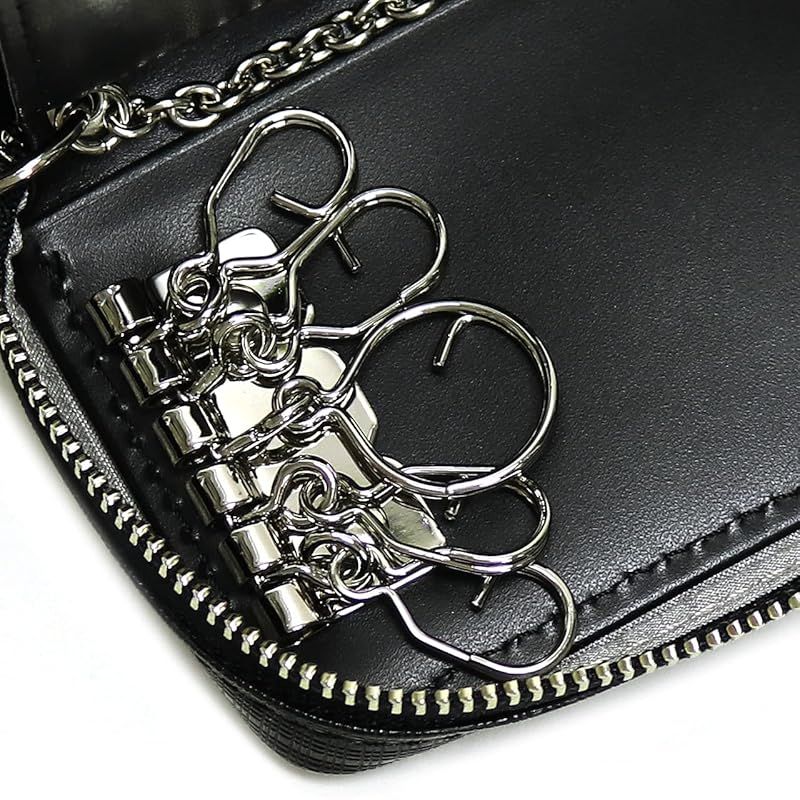 イズイット キーケース ラウンドファスナー カードケース兼用 スマートキー対応 メンズ 本革 ツール 979601 01ブラック イズイット] ミニ財布 カードケース 本革 レザー ラウンドファスナー