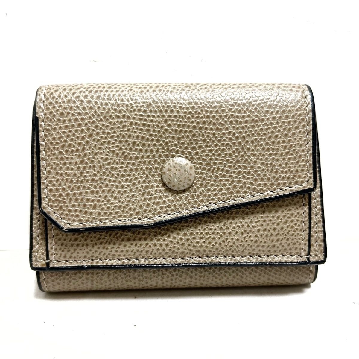 Valextra(ヴァレクストラ) 3つ折り財布美品 - ベージュ レザー - メルカリ 